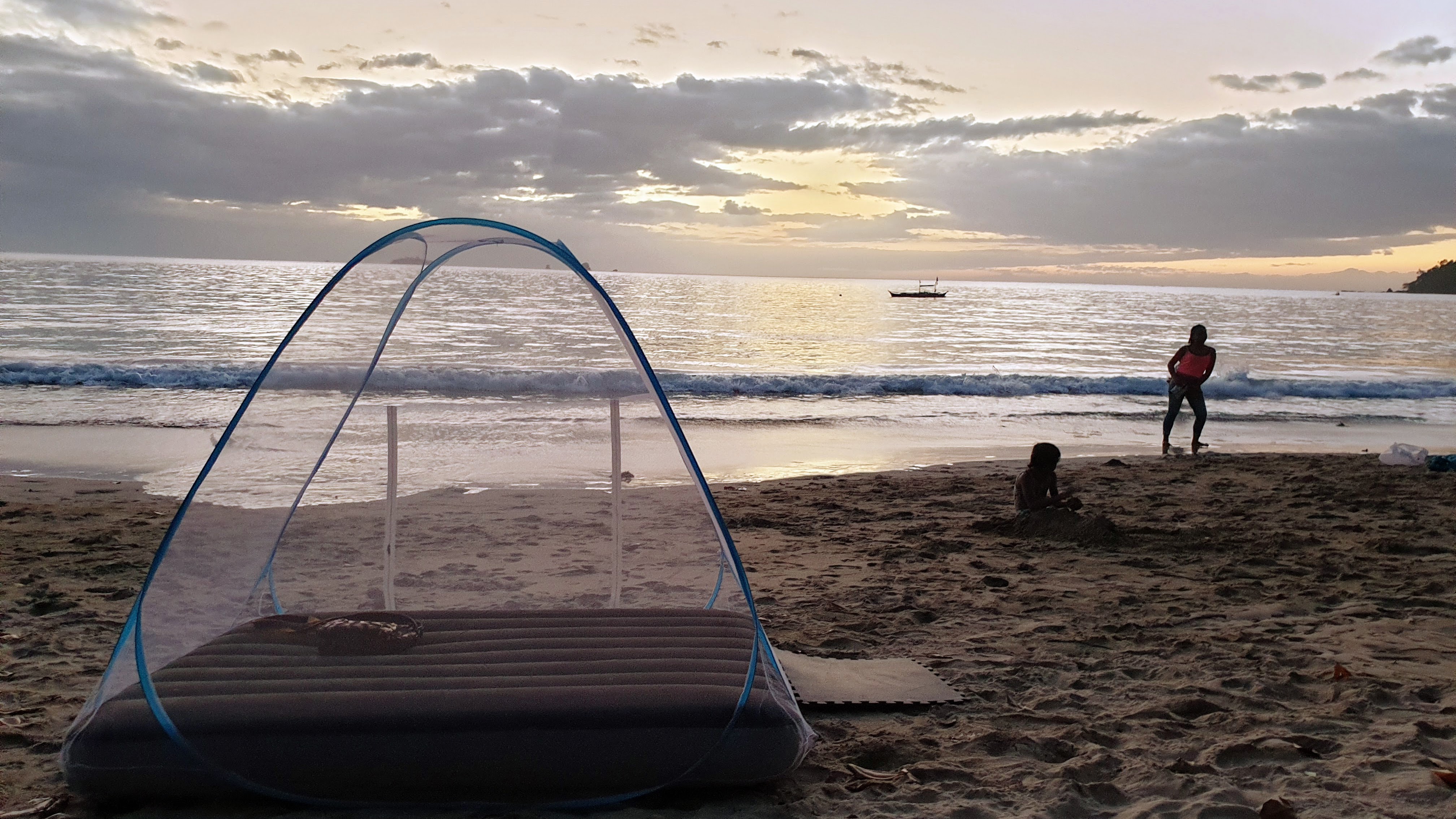 Sleeping on the beach